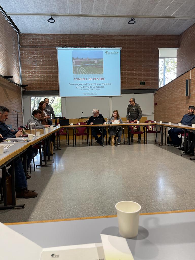 Read more about the article L’ACE-CEEC assisteix a la reunió del Consell de Centre de l’Escola Agrària de Viticultura i Enologia Mercè Rossell i Domènech, d’Espiells.