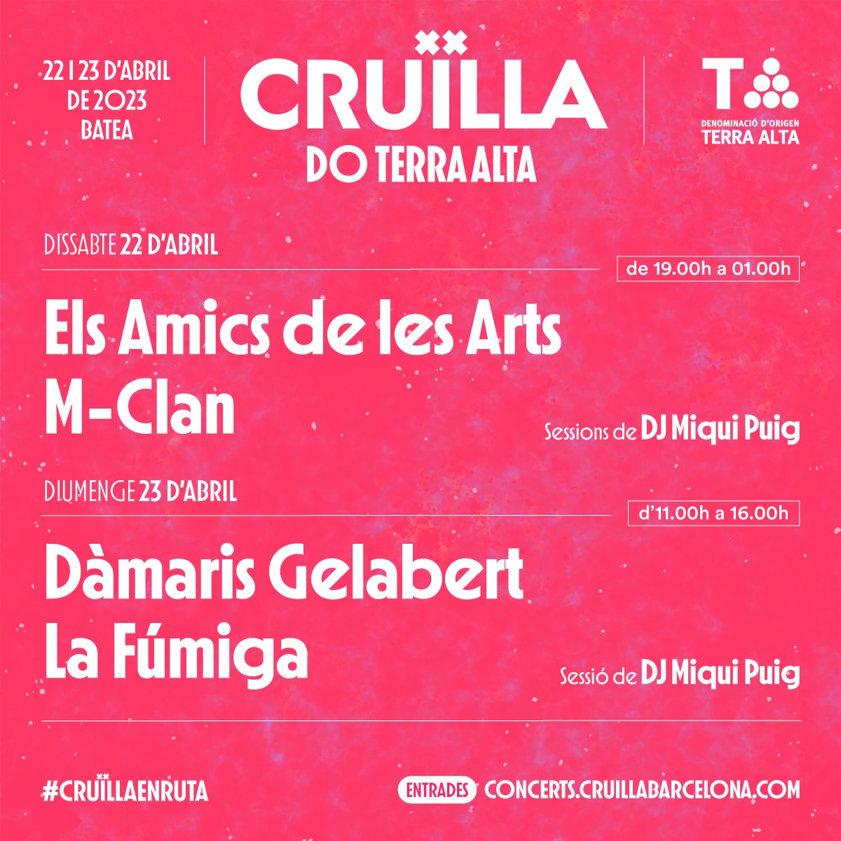 Read more about the article La DO Terra Alta presenta el Festival Cruïlla DO Terra Alta