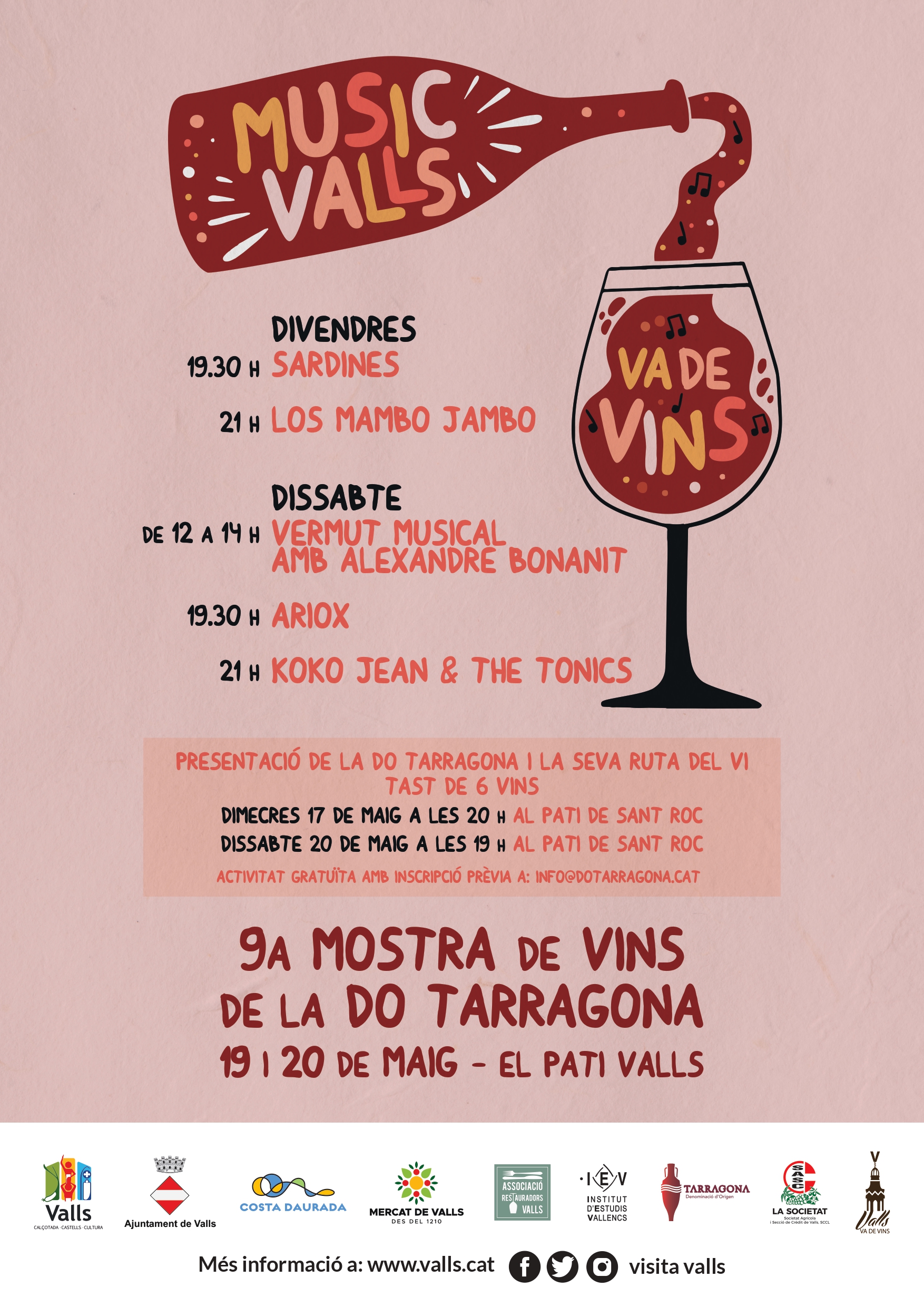 Read more about the article 9a Edició de la mostra de vins de la DO Tarragona en el marc de la Fira Valls va de Vins