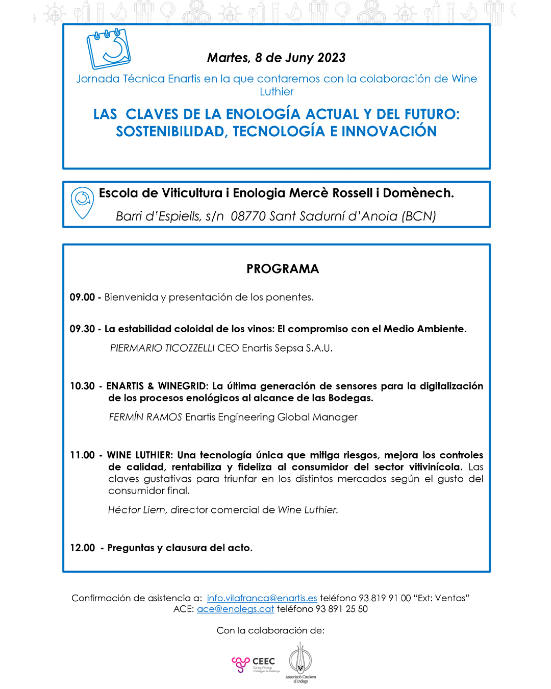 Read more about the article JORNADA TÈCNICA: Las claves de la enología actual y del futuro: sostenibilidad, tecnologia e innovación