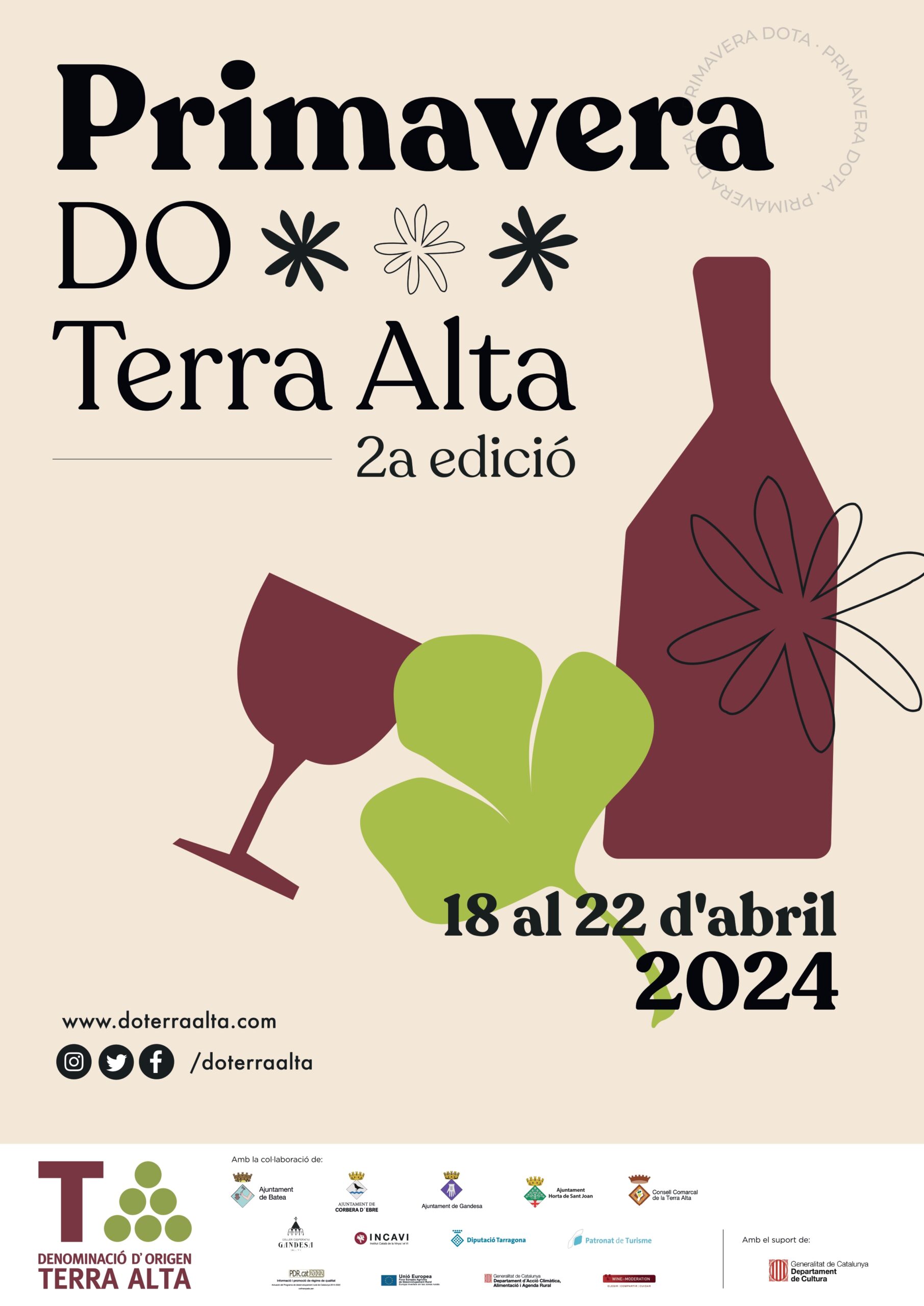 Read more about the article LA SEGONA EDICIÓ DE LA PRIMAVERA DO TERRA ALTA CONVIDA A GAUDIR DEL VI I LA CULTURA PER TOTA LA COMARCA.